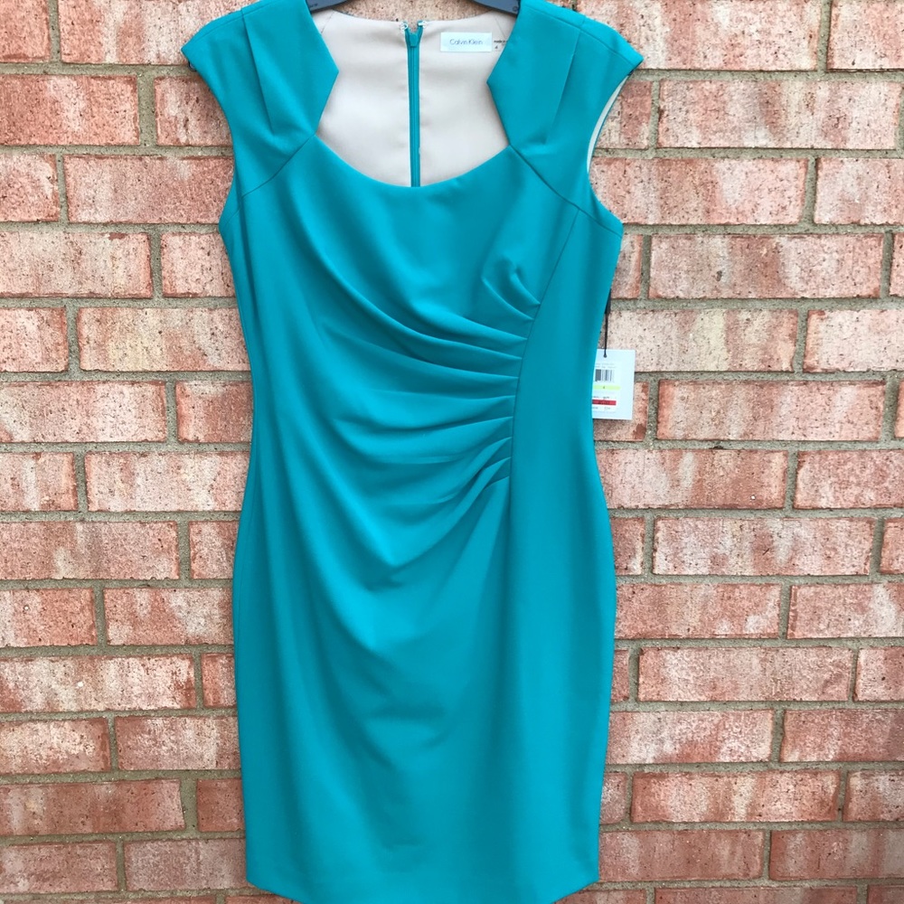 Turquoise Calvin Klein dress